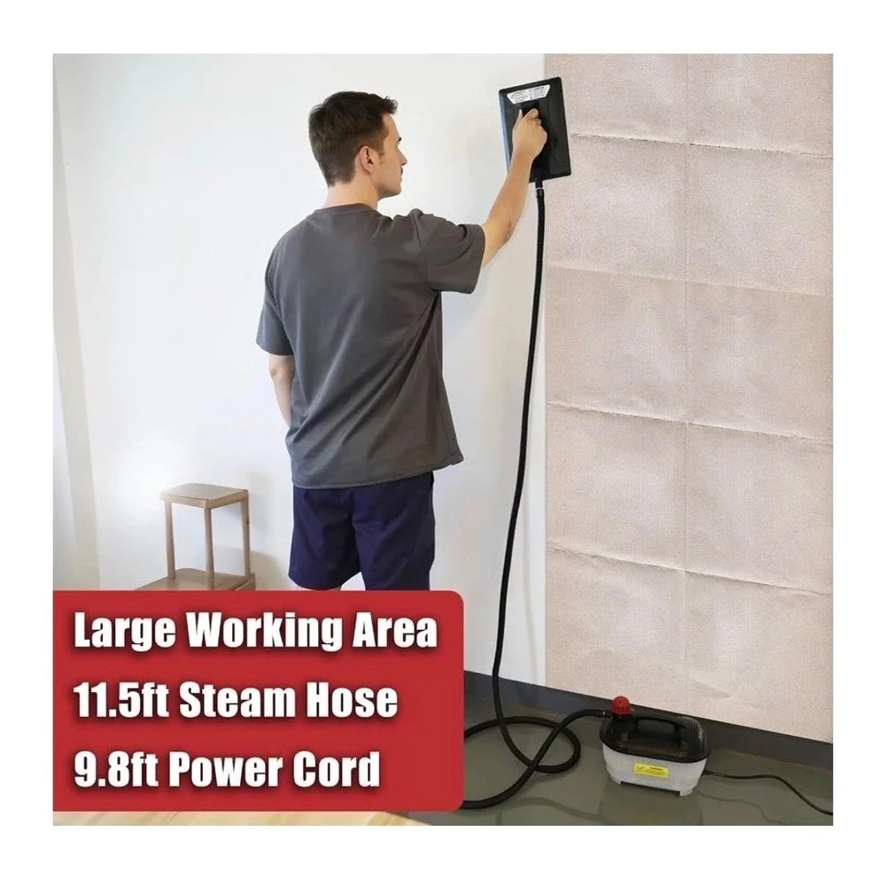 KITLUCK Power Steamer Wallpaper Remover 1500W 1.2 Gallon 11.5FT Hose Scraper